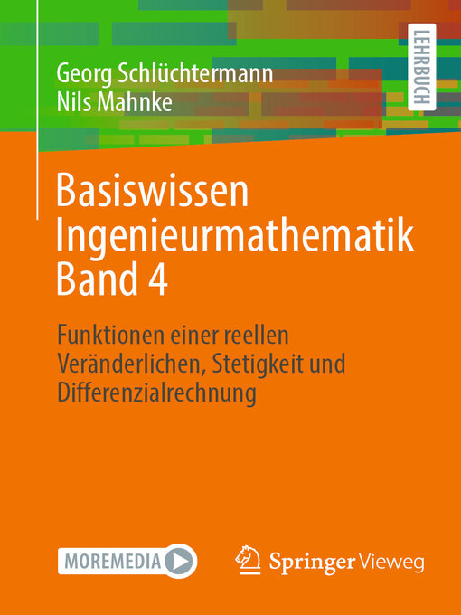 Title details for Basiswissen Ingenieurmathematik Band 4 by Georg Schlüchtermann - Available
